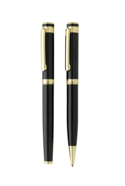 Swiss Peak Luca RCS recycled brass deluxe pen set - Swiss Peak Black 