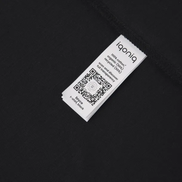  Iqoniq Bryce recycled cotton unisex t-shirt - iqoniq Black