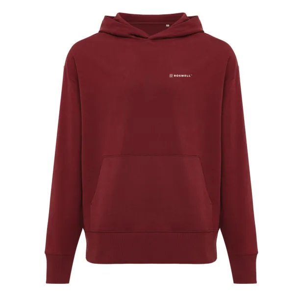 Iqoniq Yoho unisex hoodie od recikliranog pamuka, 340 g/m² - iqoniq burgundy