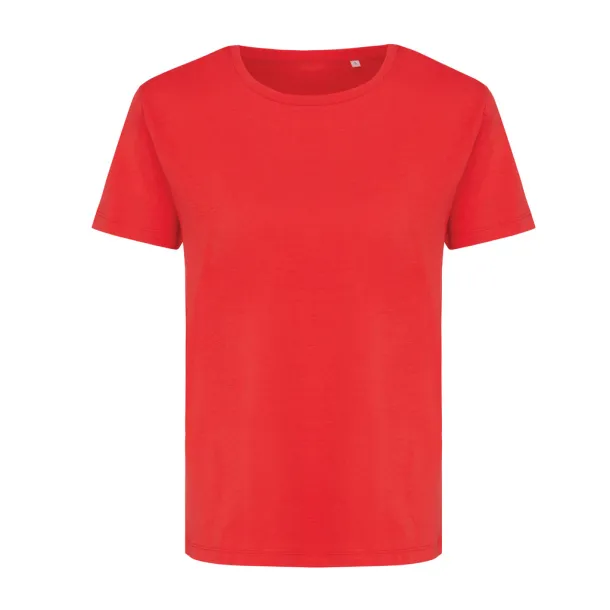  Iqoniq Yala women lightweight recycled cotton t-shirt - iqoniq luscious red
