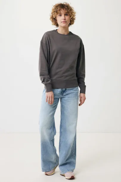  Iqoniq Kruger unisex relaxed recycled cotton crew neck - iqoniq anthracite