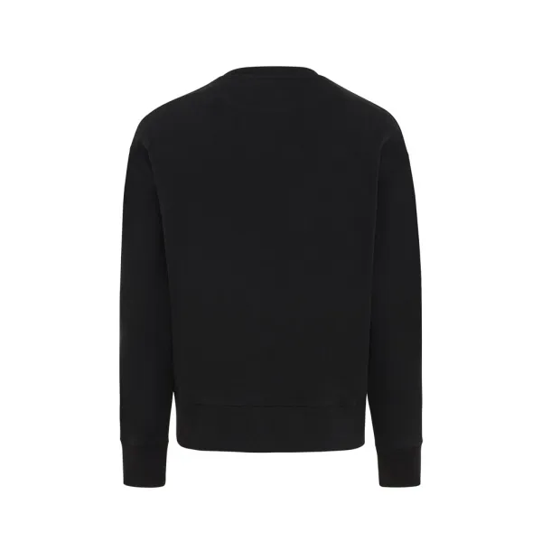  Iqoniq Kruger unisex opušteni pulover od recikliranog pamuka, 340 g/m² - iqoniq Crna