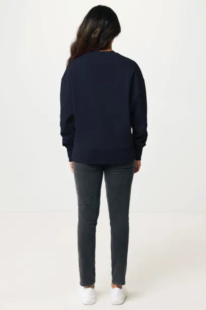  Iqoniq Kruger unisex opušteni pulover od recikliranog pamuka, 340 g/m² - iqoniq navy