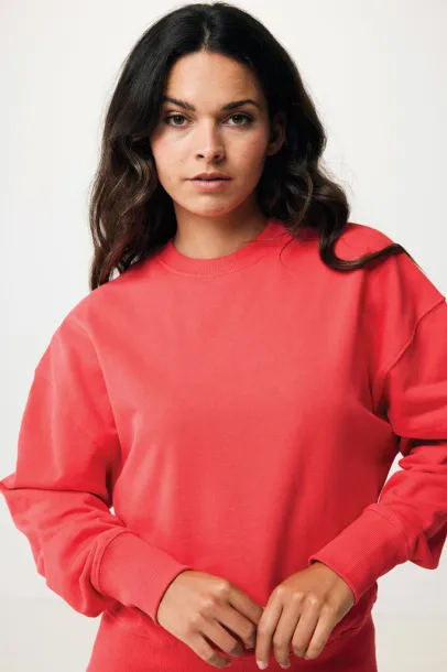  Iqoniq Kruger unisex opušteni pulover od recikliranog pamuka - iqoniq luscious red