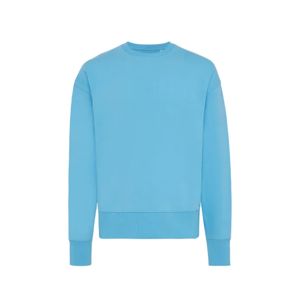  Iqoniq Kruger unisex opušteni pulover od recikliranog pamuka, 340 g/m² - iqoniq tranquil blue