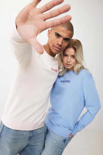  Iqoniq Etosha lightweight recycled cotton crew neck - iqoniq sky blue