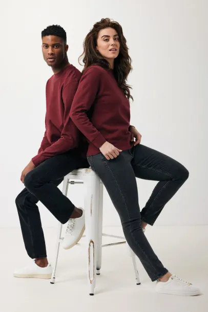  Iqoniq Etosha lightweight recycled cotton crew neck - iqoniq burgundy