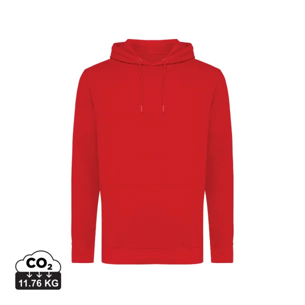  Iqoniq Jasper recycled cotton unisex hoodie - iqoniq Crvena