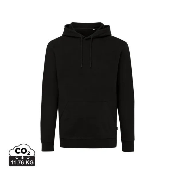  Iqoniq Jasper unisex hoodie od recikliranog pamuka, 340 g/m² - iqoniq Crna