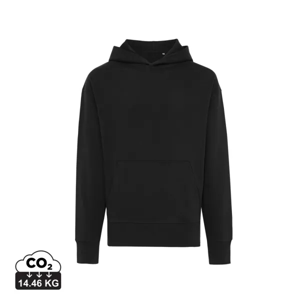  Iqoniq Yoho unisex hoodie od recikliranog pamuka, 340 g/m² - iqoniq Crna