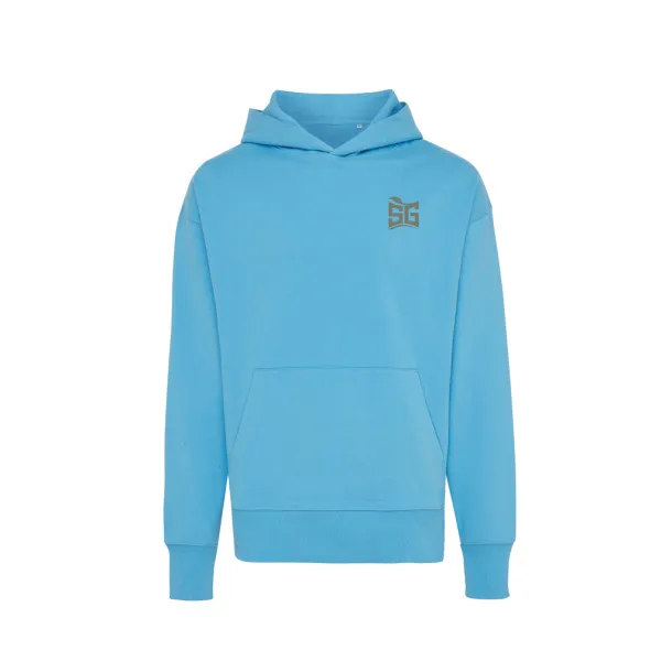  Iqoniq Yoho recycled cotton relaxed hoodie - iqoniq tranquil blue