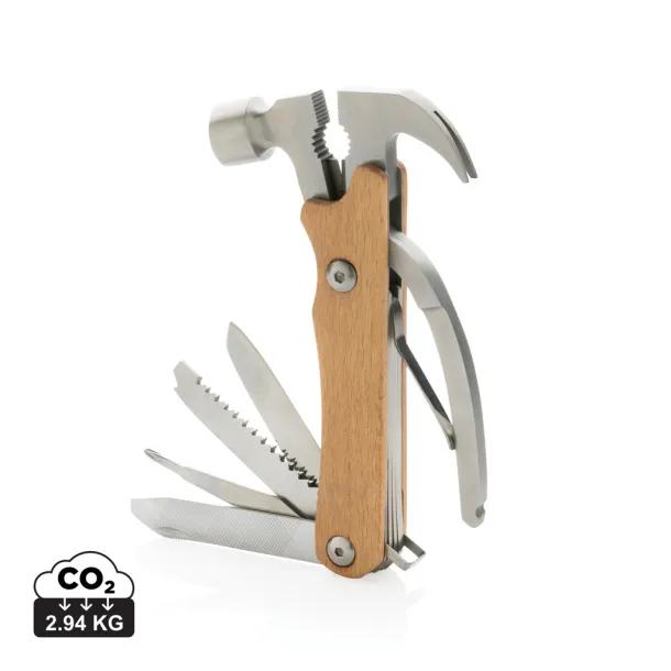  FSC® wooden mutli tool hammer - XD Collection Brown 