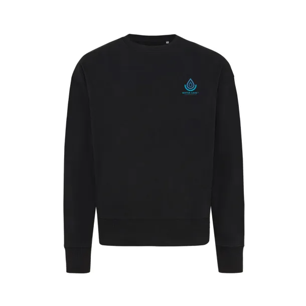  Iqoniq Kruger unisex opušteni pulover od recikliranog pamuka, 340 g/m² - iqoniq Crna