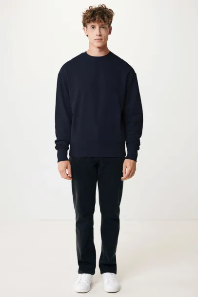  Iqoniq Kruger unisex opušteni pulover od recikliranog pamuka, 340 g/m² - iqoniq navy