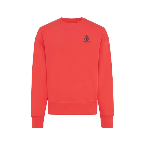  Iqoniq Kruger unisex opušteni pulover od recikliranog pamuka, 340 g/m² - iqoniq luscious red