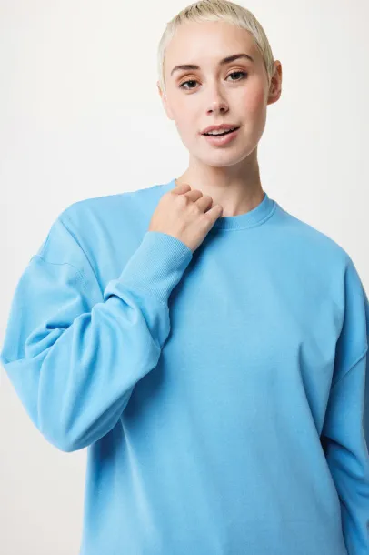  Iqoniq Kruger unisex opušteni pulover od recikliranog pamuka, 340 g/m² - iqoniq tranquil blue