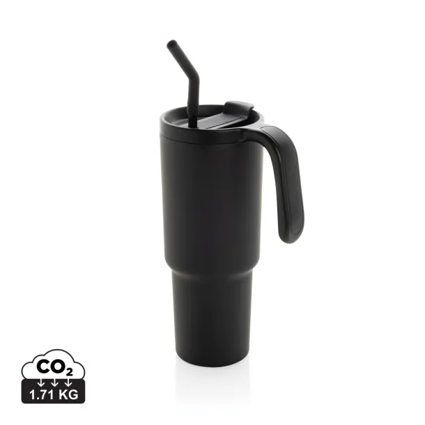 Graphic 360 šalica od RCS certificiranog recikliranog čelika, 900 ml - XD Collection Crna 