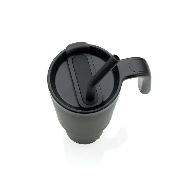 Graphic 360 šalica od RCS certificiranog recikliranog čelika, 900 ml - XD Collection Crna 