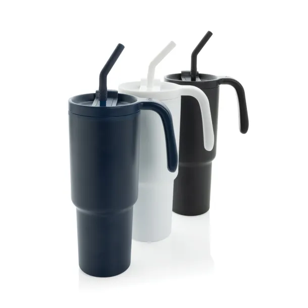 Graphic 360 šalica od RCS certificiranog recikliranog čelika, 900 ml - XD Collection Crna 