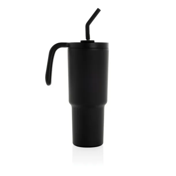 Graphic 360 šalica od RCS certificiranog recikliranog čelika, 900 ml - XD Collection Crna 