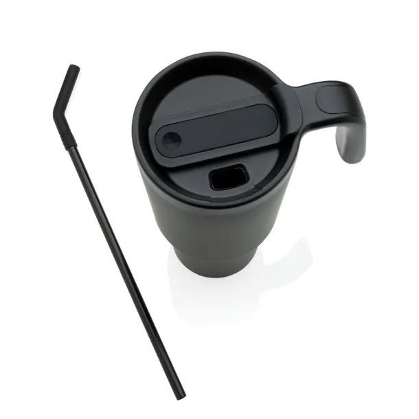 Graphic 360 RCS certified recycled steel tumbler 900ml - XD Collection Black 