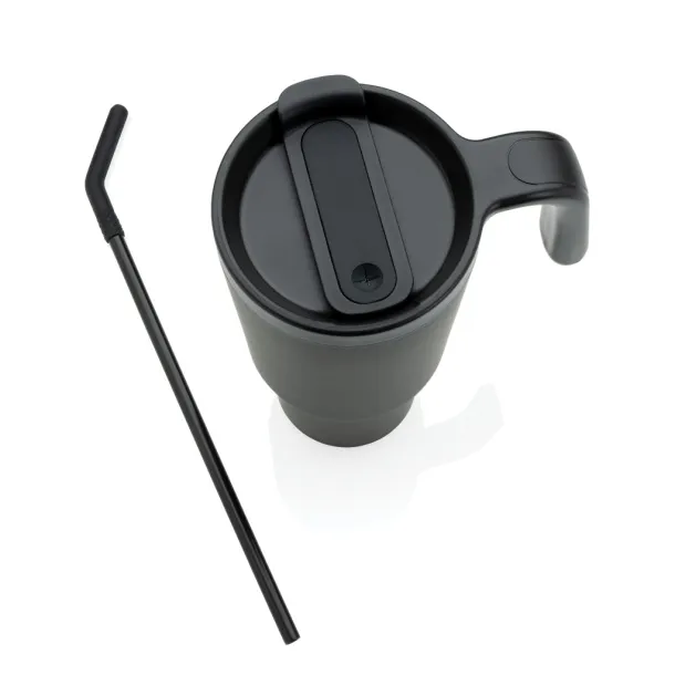 Graphic 360 RCS certified recycled steel tumbler 900ml - XD Collection Black 