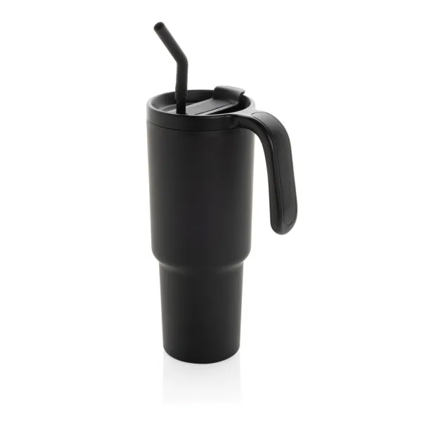 Graphic 360 šalica od RCS certificiranog recikliranog čelika, 900 ml - XD Collection Crna 