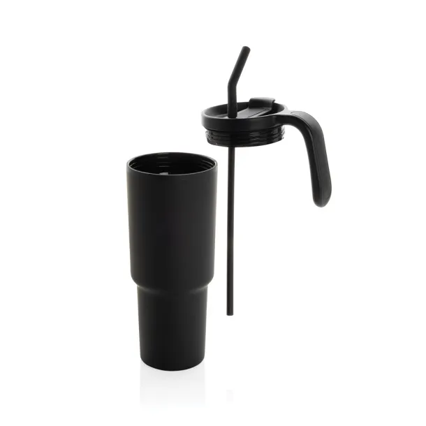 Graphic 360 šalica od RCS certificiranog recikliranog čelika, 900 ml - XD Collection Crna 