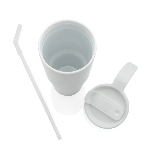 Graphic 360 RCS certified recycled steel tumbler 900ml - XD Collection White 