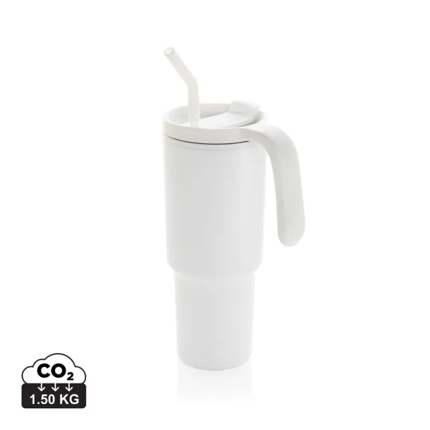 Graphic 360 šalica od RCS certificiranog recikliranog čelika, 900 ml - XD Collection Bijela 