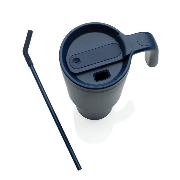 Graphic 360 RCS certified recycled steel tumbler 900ml - XD Collection blue 