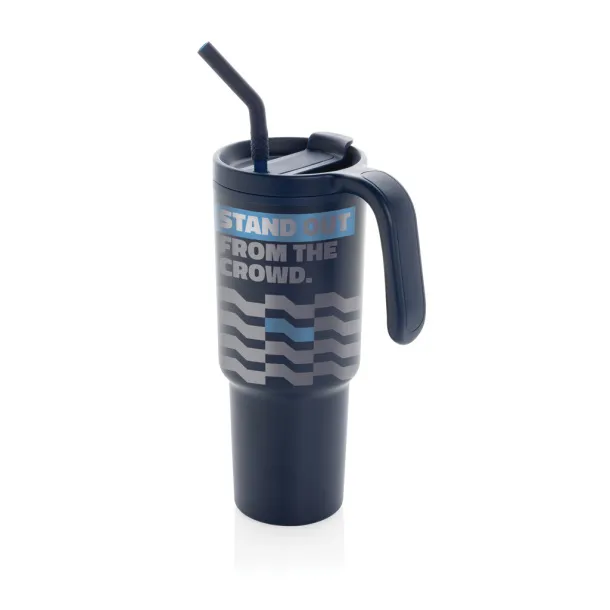 Graphic 360 šalica od RCS certificiranog recikliranog čelika, 900 ml - XD Collection blue 