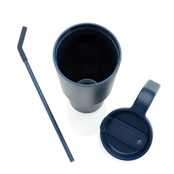 Graphic 360 šalica od RCS certificiranog recikliranog čelika, 900 ml - XD Collection blue 
