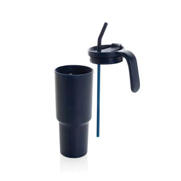 Graphic 360 šalica od RCS certificiranog recikliranog čelika, 900 ml - XD Collection navy