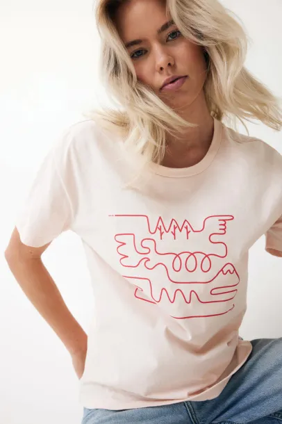  Iqoniq Yala ženska lagana majica od recikliranog pamuka, 160 g/m2 - iqoniq cloud pink