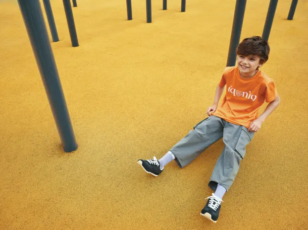  Iqoniq Koli dječja lagana majica od recikliranog pamuka - iqoniq ochre yellow