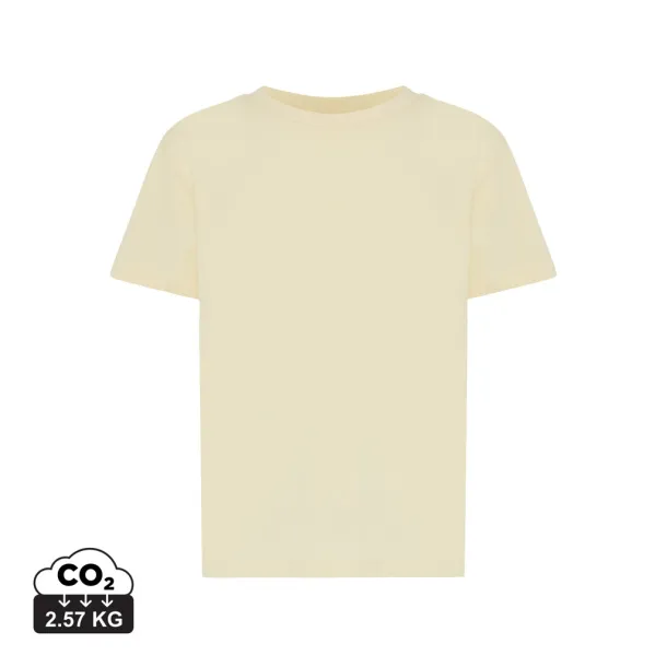  Iqoniq Koli kids lightweight recycled cotton t-shirt - iqoniq cream yellow 