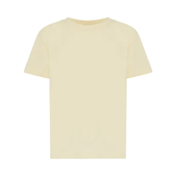  Iqoniq Koli kids lightweight recycled cotton t-shirt - iqoniq cream yellow 