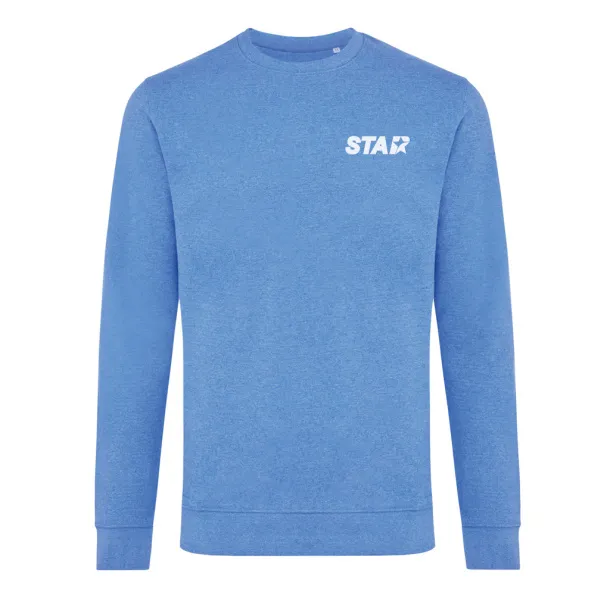  Iqoniq Denali neobojeni pulover od recikiranog pamuka, 340 g/m² - iqoniq heather blue