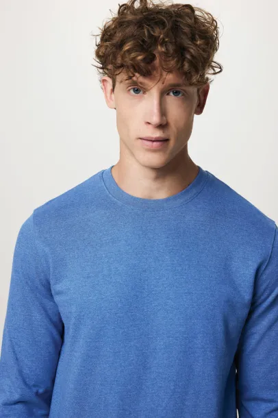  Iqoniq Denali recycled cotton crew neck undyed, natural raw - iqoniq heather blue