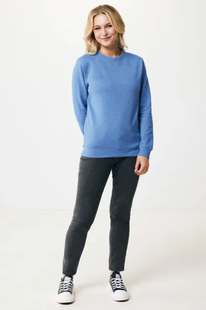  Iqoniq Denali neobojeni pulover od recikiranog pamuka, 340 g/m² - iqoniq heather blue