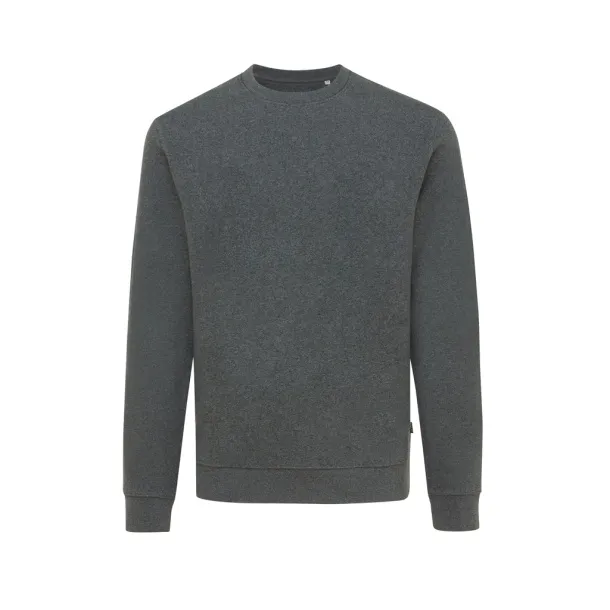  Iqoniq Denali recycled cotton crew neck undyed, natural raw - iqoniq heather anthracite