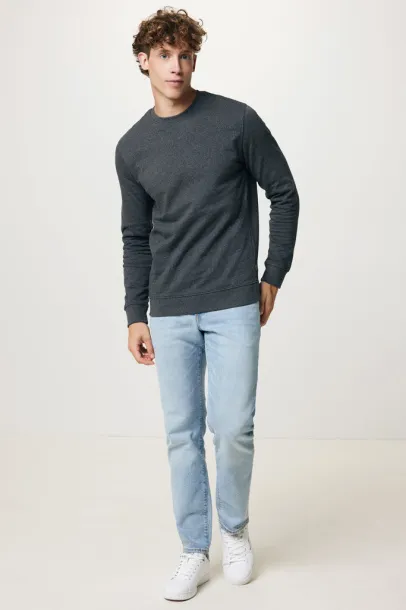  Iqoniq Denali recycled cotton crew neck undyed, natural raw - iqoniq heather anthracite
