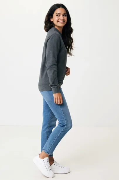  Iqoniq Denali recycled cotton crew neck undyed, natural raw - iqoniq heather anthracite