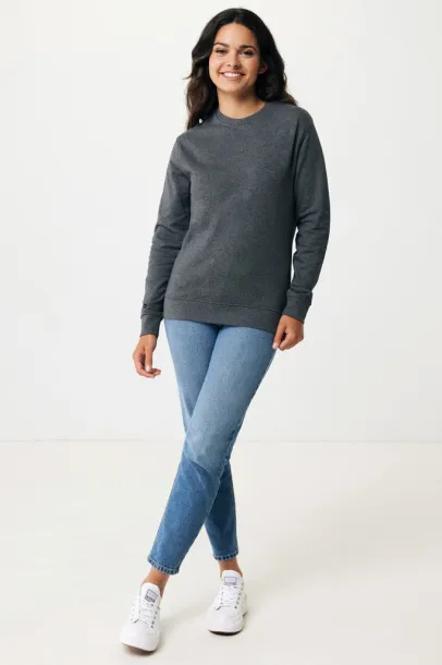  Iqoniq Denali recycled cotton crew neck undyed, natural raw - iqoniq anthracite 