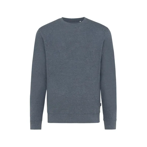  Iqoniq Denali recycled cotton crew neck undyed, natural raw - iqoniq heather navy