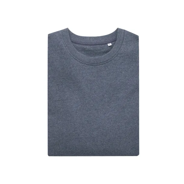 Iqoniq Denali recycled cotton crew neck undyed, natural raw - iqoniq heather navy