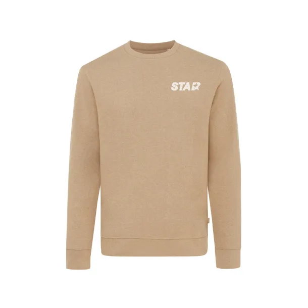  Iqoniq Denali recycled cotton crew neck undyed, natural raw - iqoniq heather brown