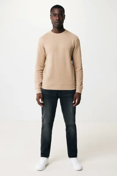  Iqoniq Denali recycled cotton crew neck undyed, natural raw - iqoniq heather brown