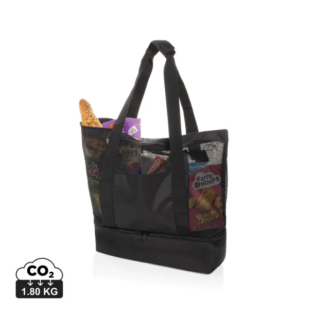 Iqlo Aware™  RPET 2-in-1 cooler tote - XD Collection Black 